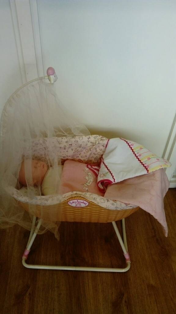 baby annabell swinging crib